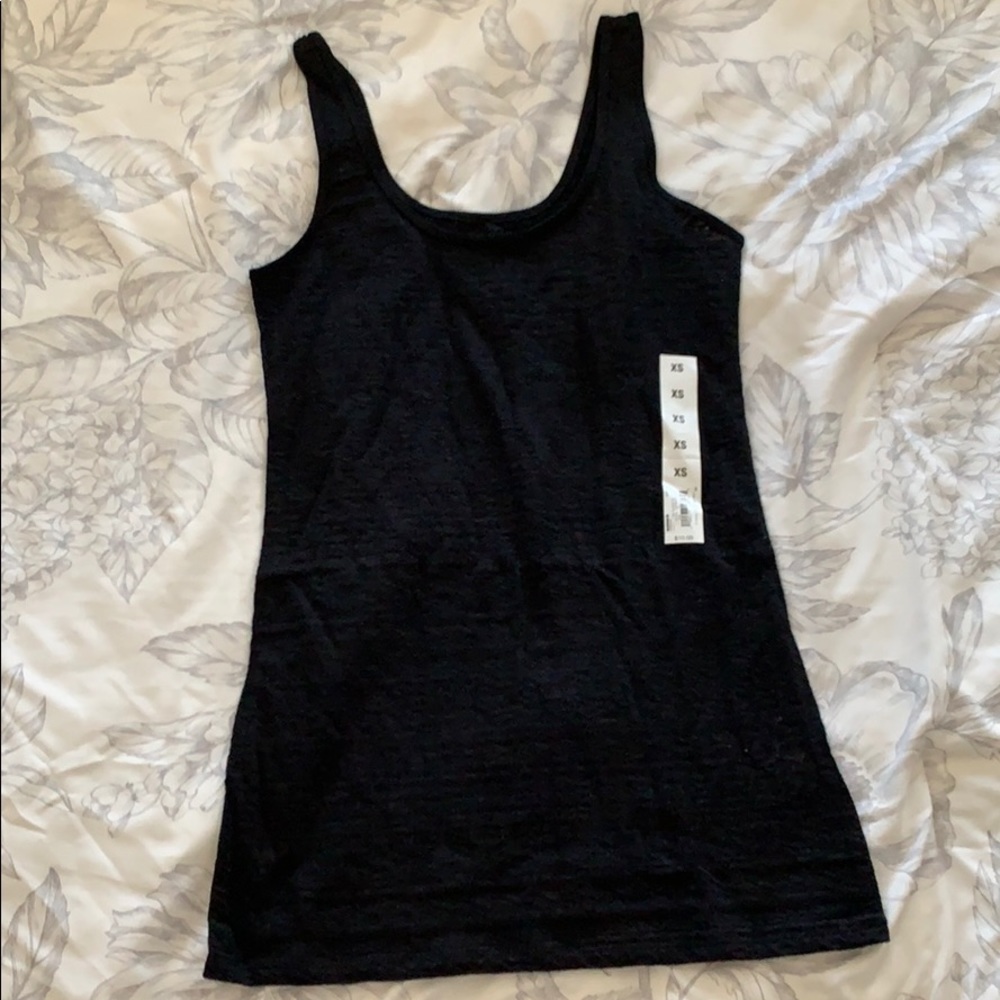 Black lace scoop tank top